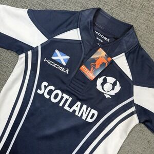 Kooga Scotland National Team Rugby Polo Shirt Youth Boys Small Blue White